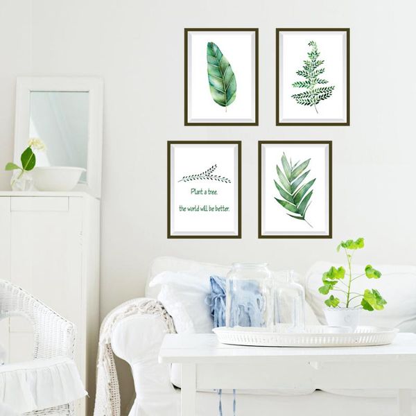 

wall stickers drop po frame green plants pvc decals for baby's rooms mural custom