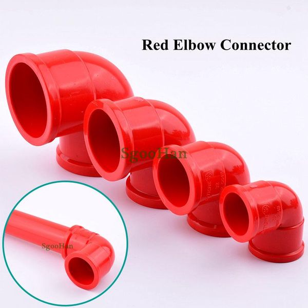 

2~10pcs 20/25/32/40/50mm upvc pipe elbow connector irrigation system water supply 90Â° red color hard tube connectors watering equipments