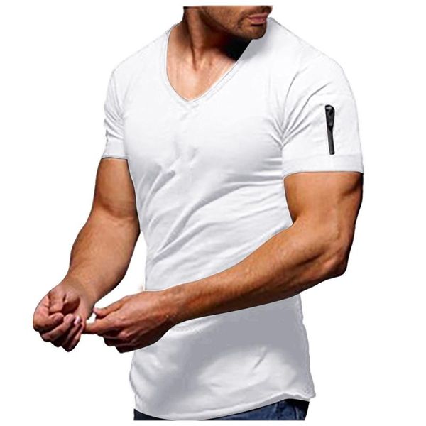 

men's t-shirts brand mens muscle t shirt bodybuilding fitness men cotton singlets plus big size tshirt zipper short sleeve, White;black