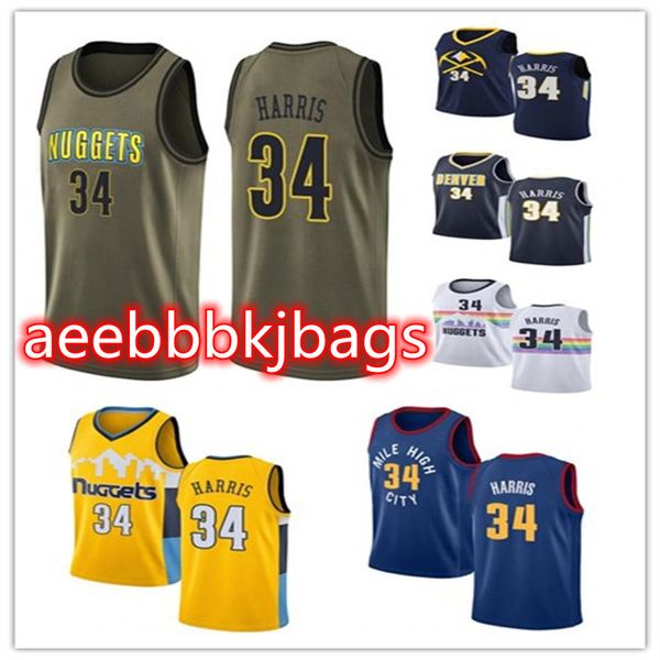 

2021 devin custom men women youth 34 harris basketball jerseys red blue jersey leave number name, Black;red