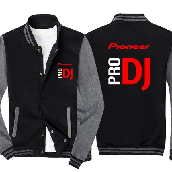 

men's jackets spring and autumn baseball jacket pioneer pro dj logo no cap fashion cardigan long sleeves sportsweater hoodies, Black;brown
