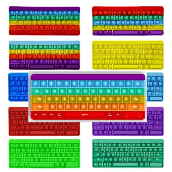 

dhl keyboard push bubble fidget toys sensory autism special needs office workers anxiety to reduce stress squeeze board games