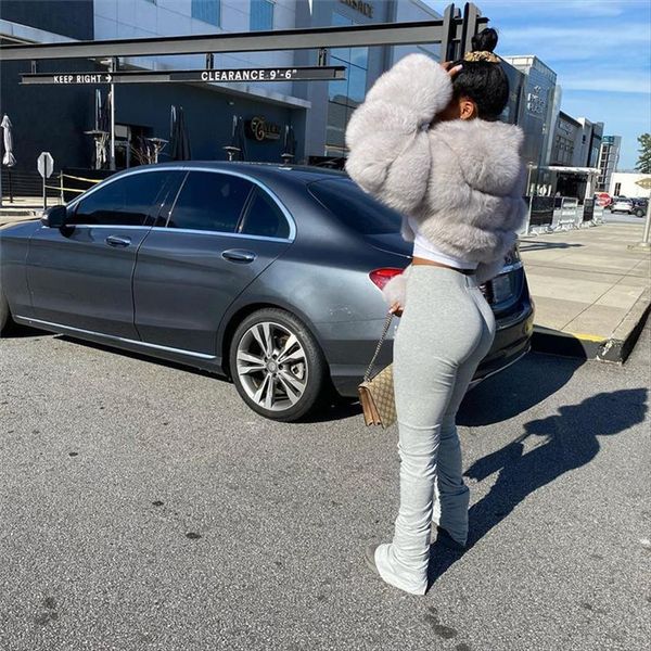 

high waist trousers flare womens pants stacked joggers pleated drawstring long casual style clothes solid flat, Black;white