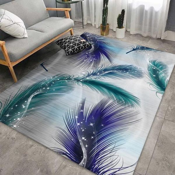 

carpets cartoon feather pattern home for living room bedroom area rugs child play floor rug 3d printing kids game crawl mat