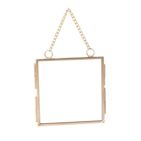

frames creative diy chain retro metal po frame high translucent glass specimen folder 2 size optional 4x7a