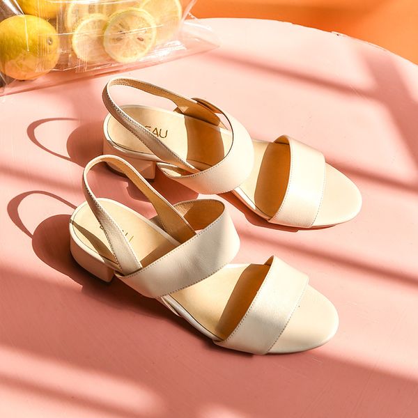 

sandals sandals gladiator women cow leather slingback slip-on block heel summer ladies shoes handmade 31041, Black