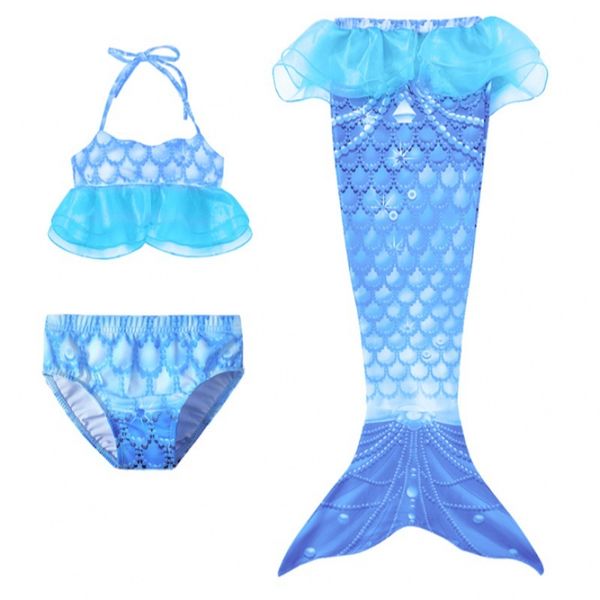 

children princess dress girl mermaid tail swimsuit, White;black