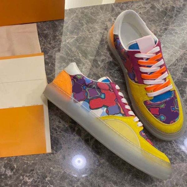 

designer sneaker casual shoes real leather sneakers trainers stripes shoe fashion trainer for man woman wish box 03, Black