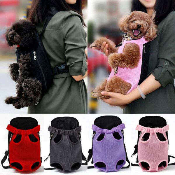 

backpack 2021 est pet dog breathable carrier puppy pouch cat travel tote front back bag with legs out