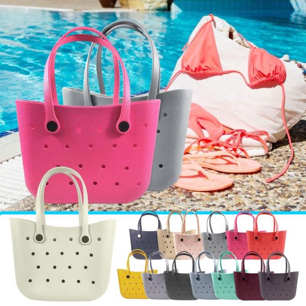 

storage bags portable beach pool basket plastic with box handles for organizing