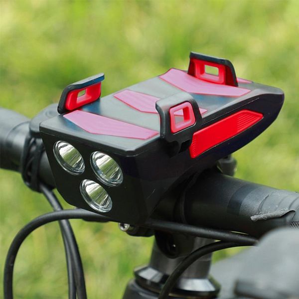 

in 1 bicycle mobile phone usb charging treasure rack holder headlight speaker mtb mountain road bike support bracket lights