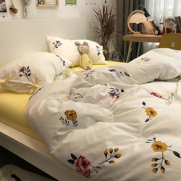 

bedding sets classic pastoral flower rose set,french floral cotton twin full  king home textile bed sheet pillowcase quilt cover