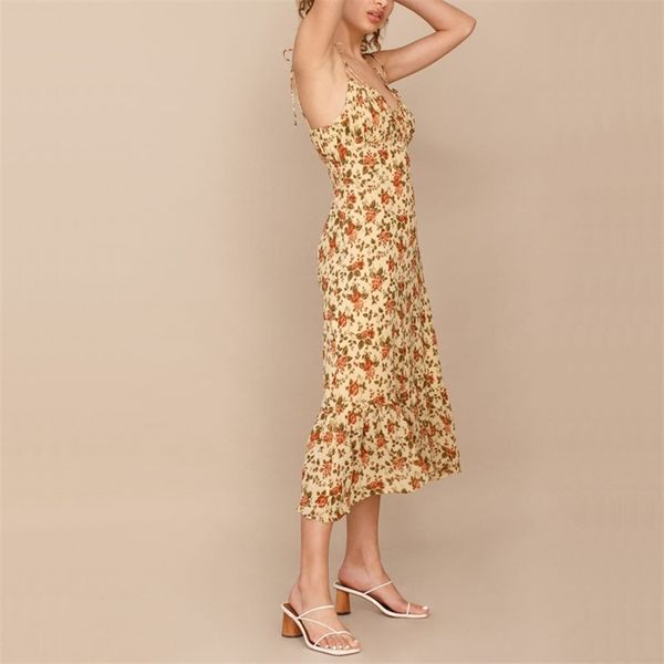 

summer women's casual flower print slim-fit suspender dress 210430, Black;gray