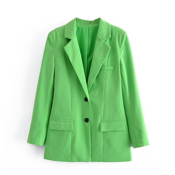 

women's suits & blazers blsqr green casual blazer coat women single breasted elegant outwear female vintage chic streetwear jackets la, White;black