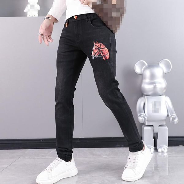 

men's jeans sq10300 fashion 2021 runway luxury european design party style clothing, Blue