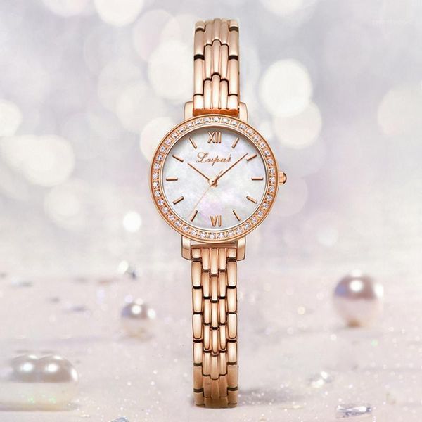 

wristwatches fashion quartz women small exquisite european style beauty leisure bracelet watch suit clock birthday present reloj, Slivery;brown