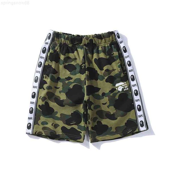 

shorts summer shrimp brand camouflage five point pants, medium men's and women's ribbon beach casual, White;black
