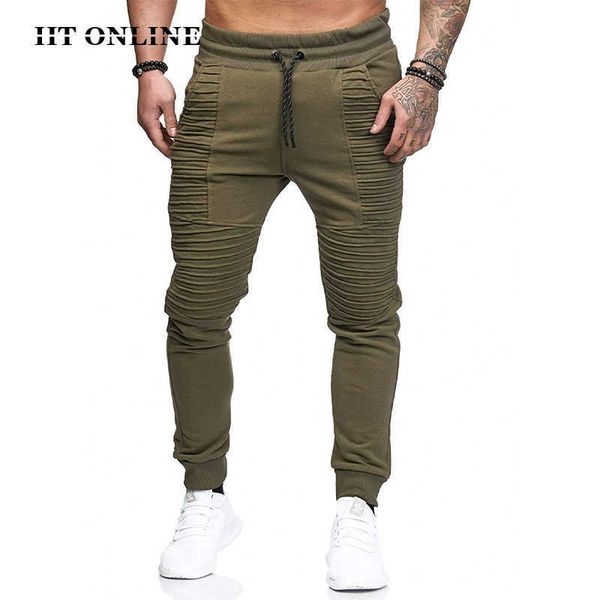 Solid Joggers Joggingbroek Heren Casual Broek Mannen Slanke Zomer Sportscholen Fitness Workout Trainingsbroek Sportkleding Hip Hop Streatwear 210603