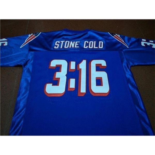 

good man youth women vintage stone cold steve austin # 3:16 team issued blu football jersey size s-5xl or custom any name or number jersey, Black
