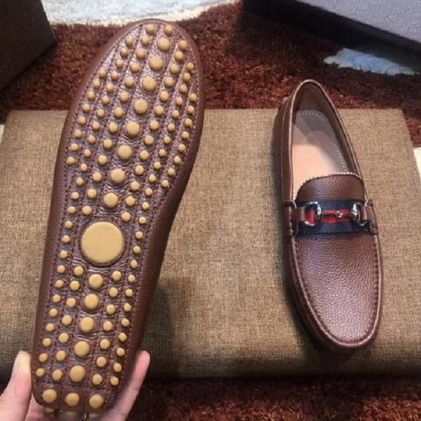 

2021[original box] luxury brandsfashion mens gommino dress casual party shoes cowskin single shoe slip on wedding pumps black size38-46