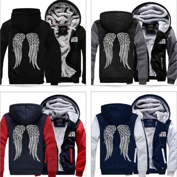 

men's cotton 2021 men's plush thickened cardigan jacket, Black