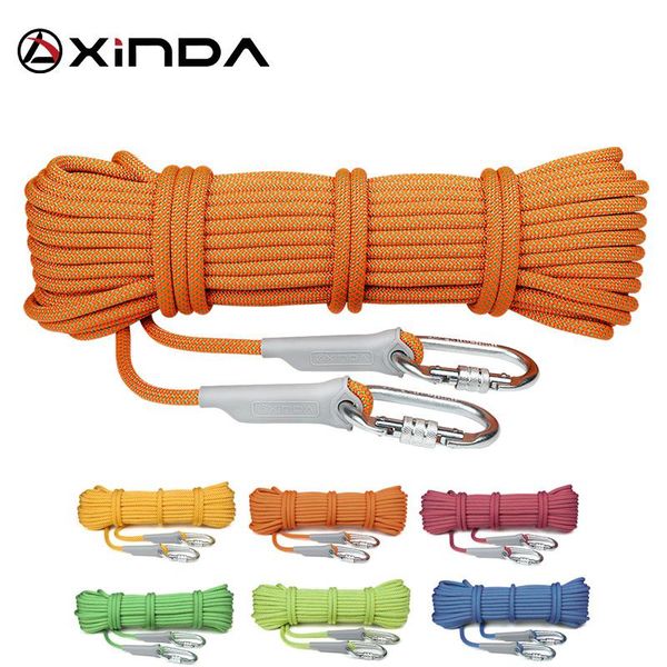 

10m professional rock climbing rope 10.5mm diameter 5500lbs high strength downhill survival safety cords, slings and webbing