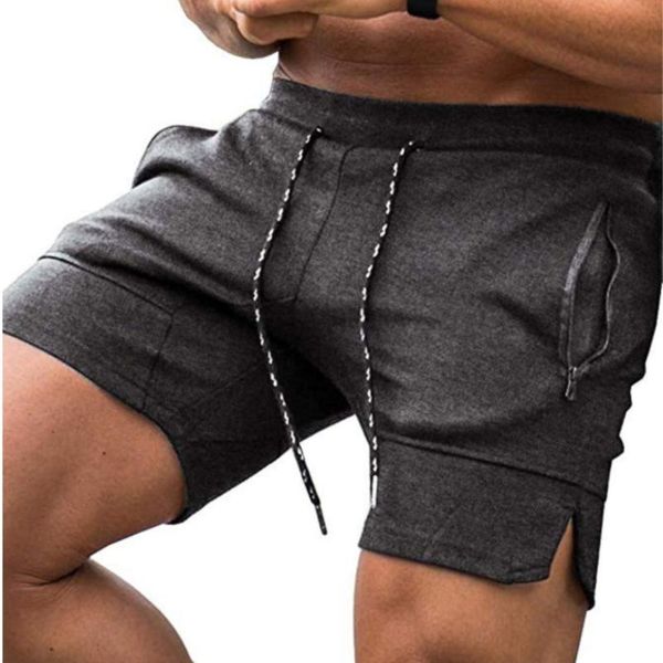 

men's shorts men summer drawstring waist pockets sport running, White;black