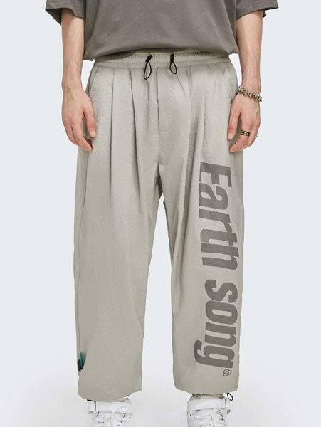 

men letter graphic tapered pants a3cv#, Black