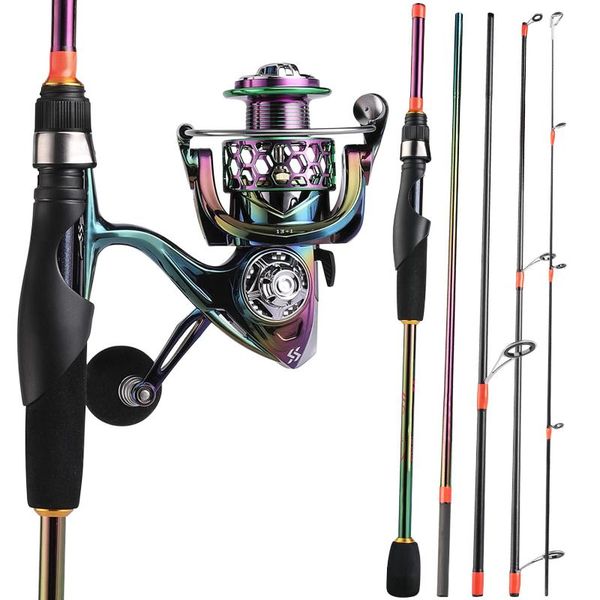 

rod reel combo sougayilang fishing .8-2.4 carbon fiber spinning with eva handle 13+1bb cnc aluminum spool