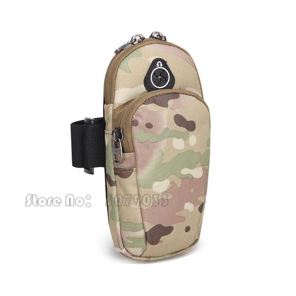 Outdoor -Taschen Camouflage Bag Running Armband Sports Hülle für universelle Smartphone wasserdichte Mobile Tasten Armbeutel Nylonzellhalter