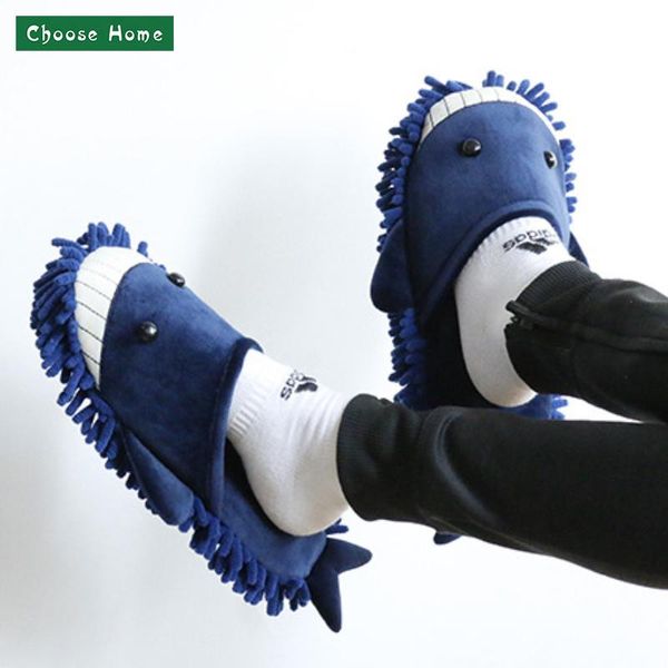 

microfiber cartoon slippers floor cleaning mop men and women house dusting dust dirt slipper, Black