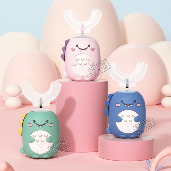 

smart electric toothbrush children's sonic silicon u shape tooth brush kids with 3 modes ipx7 and soft replacement head