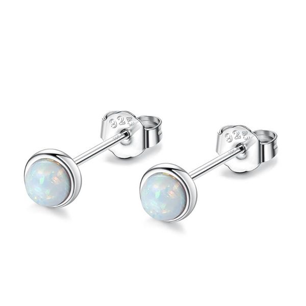 

stud zemior 925 sterling silver fire opal earrings for women elegant small 3 color earing anniversary fine jewelry gift on sale, Golden;silver