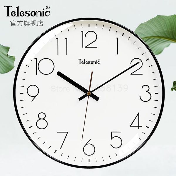 

wall clocks modern minimalist clock home living room mute fashion nordic decorative