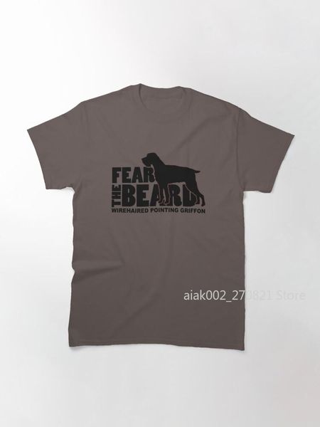 

men's t-shirts fear the beard - funny gifts for wirehaired pointing griffon lovers classic t-shirt, White;black