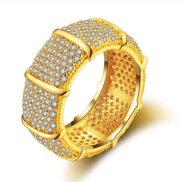 

jewelry rings for women gold color full crystal punk hip hop wholesale fashion of shipping, Silver