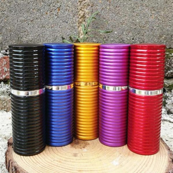 

storage bottles & jars wholesale 50ml travel portable personalised glass spray empty round aluminum cube perfume bottle