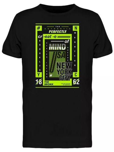 

futuristic new york city bronx tee men's -image by shutterstock, White;black