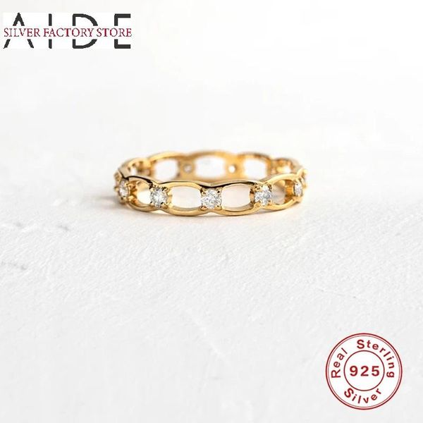 

cluster rings aide gold color hollowed-out design silver for women cute fashion 925 jewelry woman girl child gifts bague femme, Golden;silver