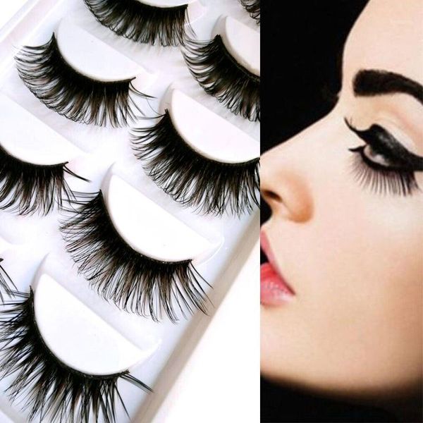 

5pairs mink hair false eyelashes natural/thick long eye lashes wispy makeup beauty extension tools wimpers pro1