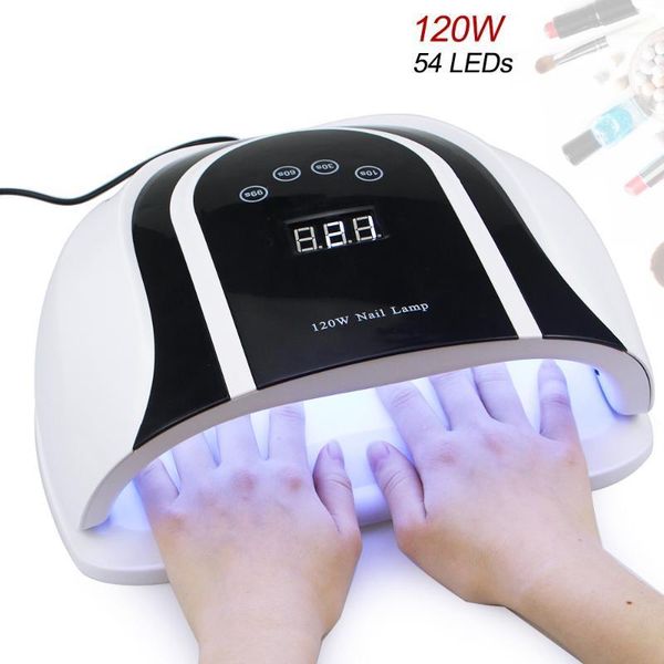 

led nail lamp with 54 pcs leds uv for manicure gel dryer drying polish auto sensor tools1