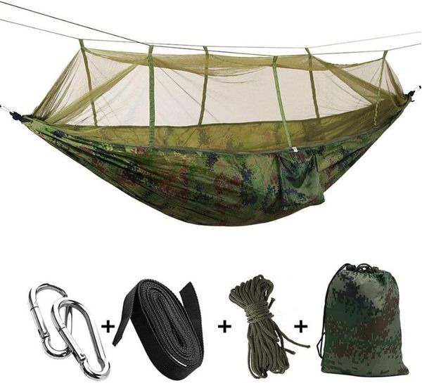 

sleeping bags double camping hammock with net lightweight bug-mosquito for outdoor hiking backpacking