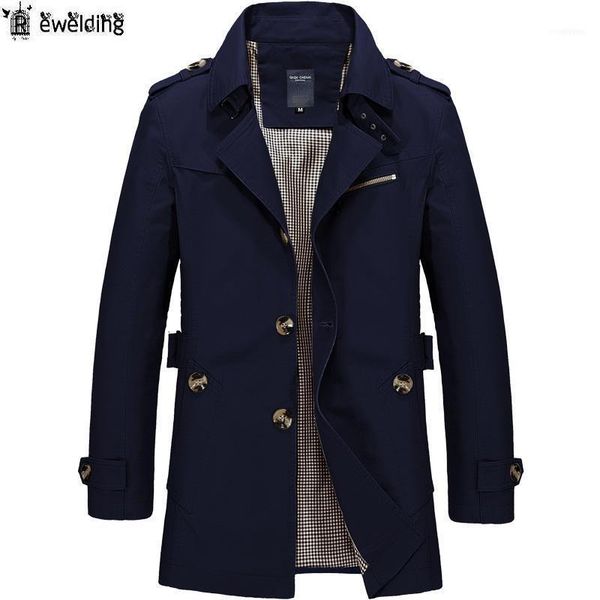 

men fashion jacket coat spring antumn men's casual fit wild overcoat solid color trench male1, Black;brown