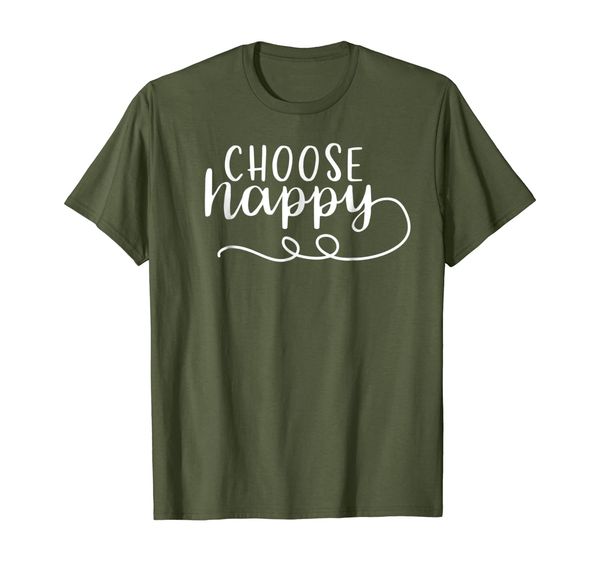 

choose happy graphic tee, White;black