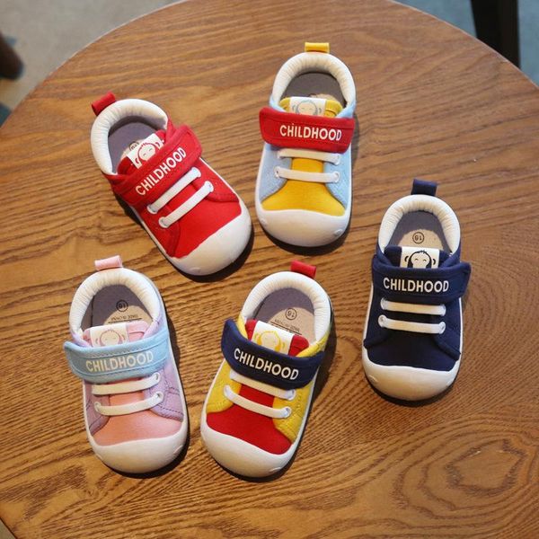 

sandals 2021 baby walking shoes indoor boys and girls canvas soft sole breathable, Black;red