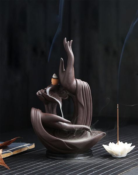 

creative zisha handicrafts bergamot and lotus interior decoration return incense burner to deodorize fresh air fragrance lamps