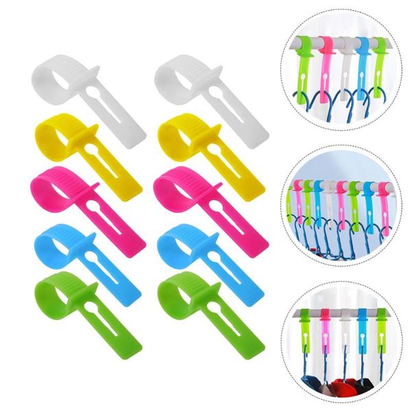 

hooks & rails 40pcs durable skid-proof buckles clothes drying pole hanger