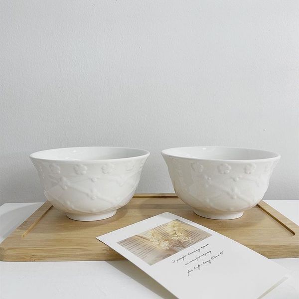 

bowls japanese irregular relief ceramic flower bowl rice dessert fruit salad