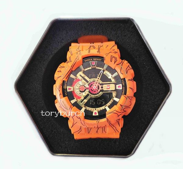 2021 New Special Color Fashion Waterproof MustWatch da polso da uomo Sport Dual Display GMT Digital LED Reloj Hombre Army Military Watch Relogio Masculino