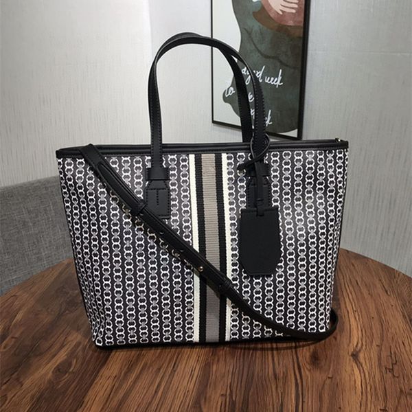 

tb 2021 summer new leather tote shopping large capacity women's single shoulder messenger bag